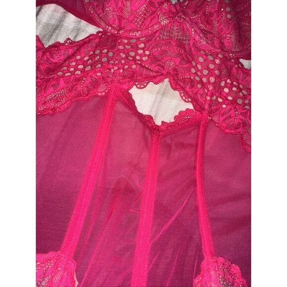 Victoria's Secret Pink Lace Garter Corset Top Women’s Size 34B - Picture 6 of 6